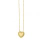 14K Gold Beaded Heart Necklace 