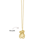 14K Gold Popcorn Teddy Bear Necklace