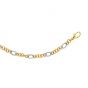 14K Two-tone Gold Alternating Twisted Oval Rope Link Chain