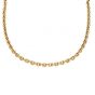 14K Gold Polished Oval Cable Link Chain