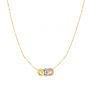 14K Gold  3 Ring Necklace