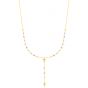 14K Gold Drop Cross Rosary Inspired Necklace