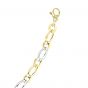 14K Two-tone Gold Polished Alternating Oval & Round Link Chain