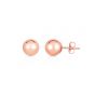 14K Gold Polished 8mm Post Earring