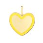 14K Yellow Enamel Heart Charm