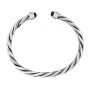 Men's Silver Onyx Cable Bracelet