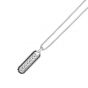 Silver Men's Woven Tag Necklace