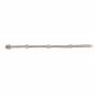 Sterling Silver Woven White Sapphire Three Station Bracelet