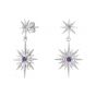 Constellation Cable Drop Gemstone & Diamond Earrings