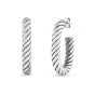 Sterling Silver Italian Cable Link Earrings