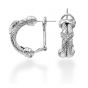 Sterling Silver .08ct. Dia Italian Cable Earring