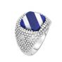 Men's Lapis and Mother of Pearl Signet Ring