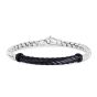 Black Enamel Men's Cable Bracelet