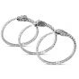 Woven Creatures Sterling Silver Wolf Bangle