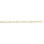 14K Tri-color Gold Puffed Mariner Link Chain