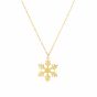14K Gold Snowflake Necklace