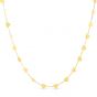 14K Mirrored Chain 38" Heart Station Necklace