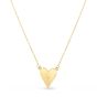 14K Gold Elongated Heart Necklace