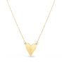 14K Gold Elongated Heart Necklace