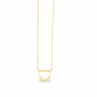 14K Gold Cutout Heart Necklace.
