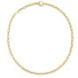14K Gold Paperclip Toggle Link Chain