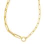 14K Gold Mixed Gauge Paperclip Necklace