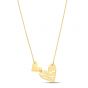 14K Gold Double Scribbles Heart Necklace