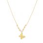 14K Gold & Pearl Pallina Butterfly Necklace