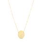 14K Gold Stencil Circle Necklace