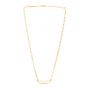 14K Paperclip Curved Open Bar Chain