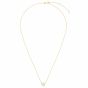 14K Gold & White Topaz Solitaire Necklace