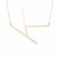 14K Gold Large Initial K Necklace