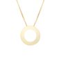 14K Gold Block Letter Initial O Necklace