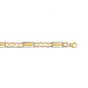 14K Two-tone Gold Railroad Link Chain