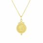 14K Gold Roman Coin Inspired Necklace