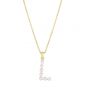 14K Pearl Initial Necklace Series - ALL LETTERS