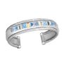 Silver & 18K Gold Madison Blue Topaz Cuff