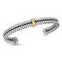 Leonardo Men's Slv & 18K Cuff Bracelet