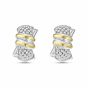 Silver & 18K Gold Popcorn Knot Half Moon Earrings
