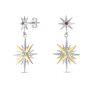Constellation Cable Drop Earrings with 18K and Gemstones