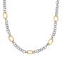 Silver & 18K Italian Cable Link Necklace