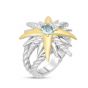 Constellation Cable Ring with 18K and Blue Topaz