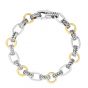 Silver & 18K Gold Mixed Link Cable Chain