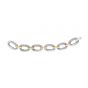 Silver & 18K Gold Thick Oval Cable Link Bracelet