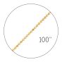 14K 100" 1.1mm Diamond Cut Bead Spool Chain