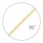 14K 90" 2.5mm Paperclip Spool Chain