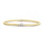 14K Gold Popcorn Diamond Stretch Bracelet