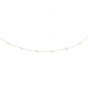 14K Gold Pearl Station Necklace