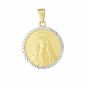 14K Two-tone Gold Blessed Mary Religious Medal