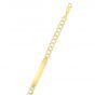 14K Gold 6.7mm Pave Curb ID Chain